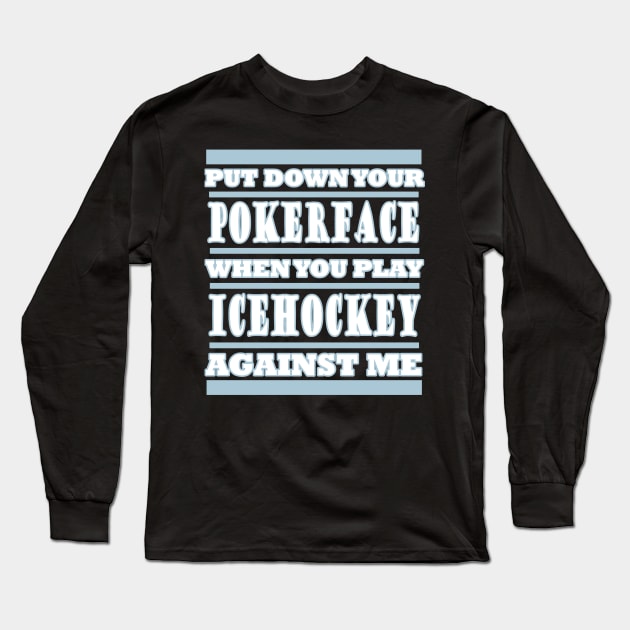 Ice Hockey Body Check Puck Boys Men Gift Long Sleeve T-Shirt by FindYourFavouriteDesign